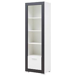 Sconto Regál WHITNEY GREY GR6 biela/sivá